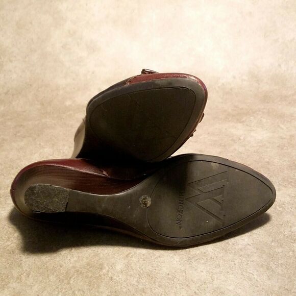 Worthington Womens 023-5914 Sz 6 M Red Slip On 2" Wedge with Bow Details - Picture 8 of 11